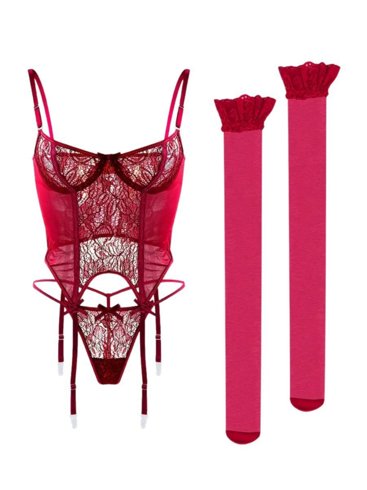 Morena – 3-teiliges Korsett Dessous Set