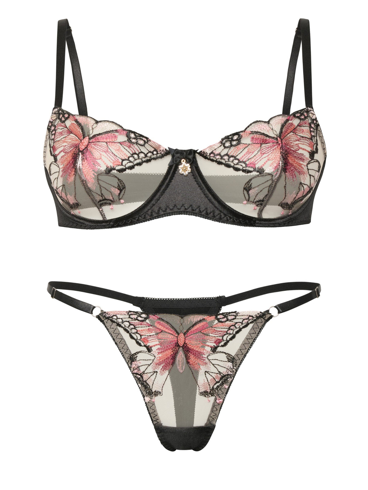 Estrella Spitzen-Dessous-Set – Lila