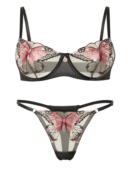Estrella Spitzen-Dessous-Set – Lila