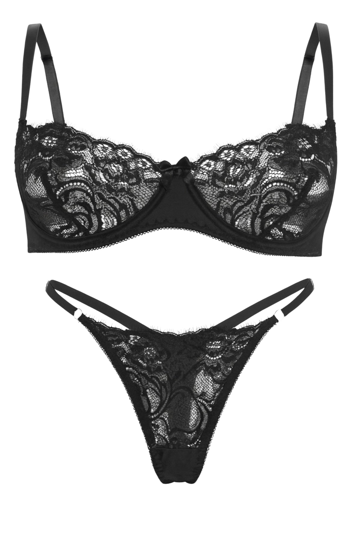 Carmen Spitzen-Dessous-Set – Weiß
