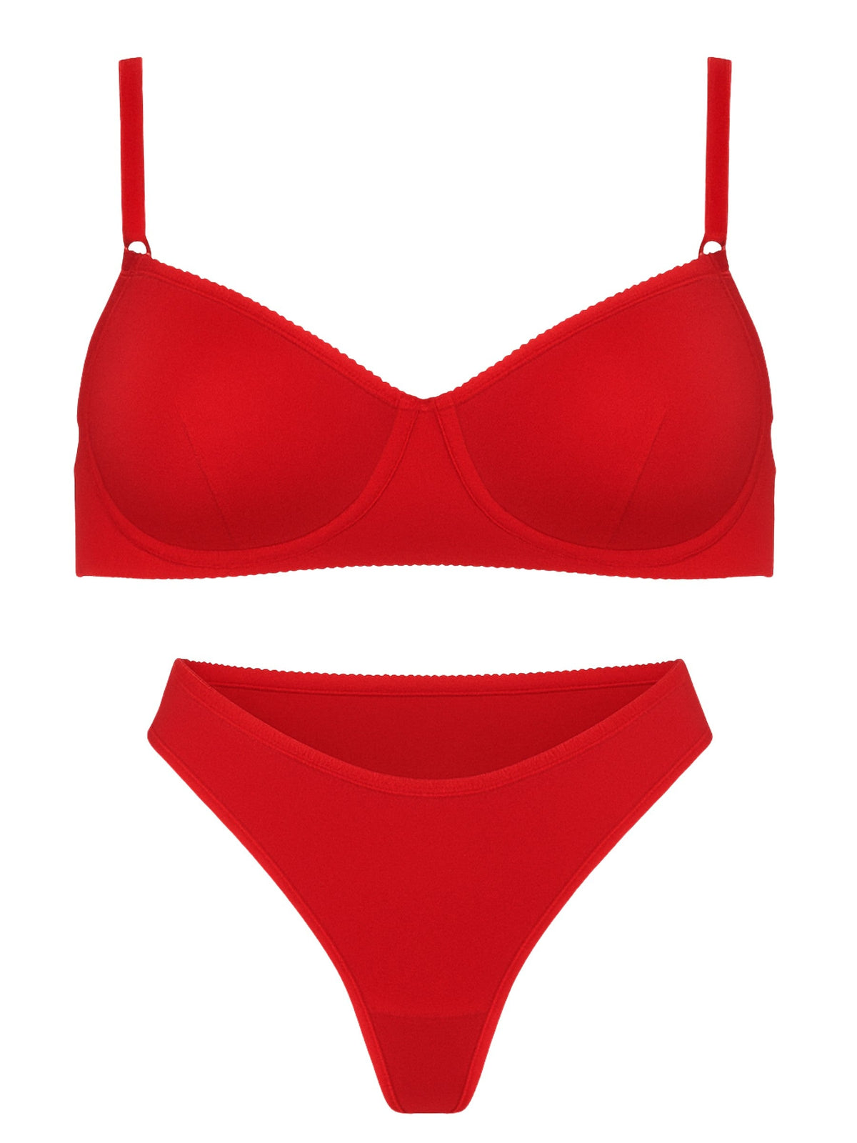 Florencia Satin-Dessous-Set – Weiß