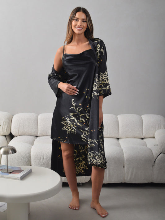 Delfina – 2-teiliges Satin Pyjama Set