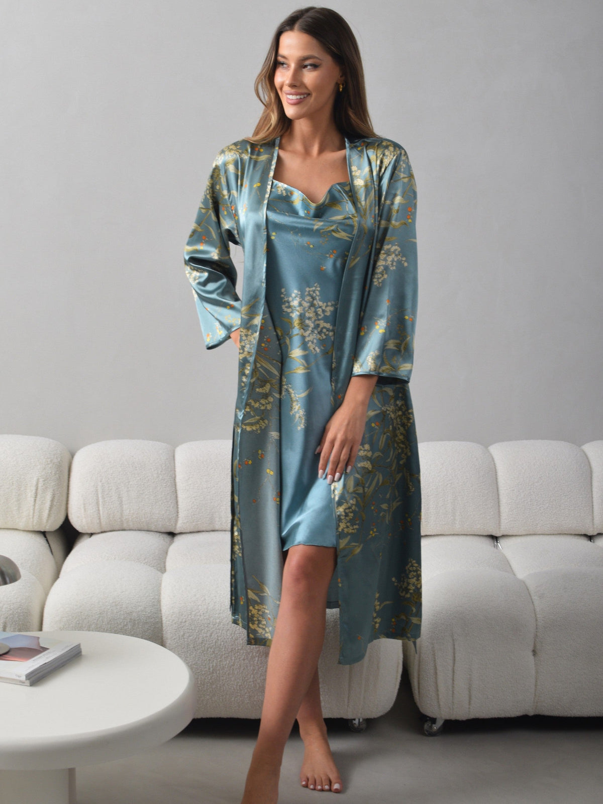 Carmina Satin-Kimono