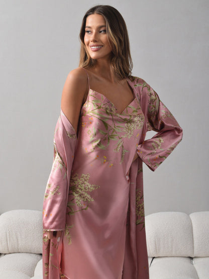Carmina Satin-Kimono – Pink