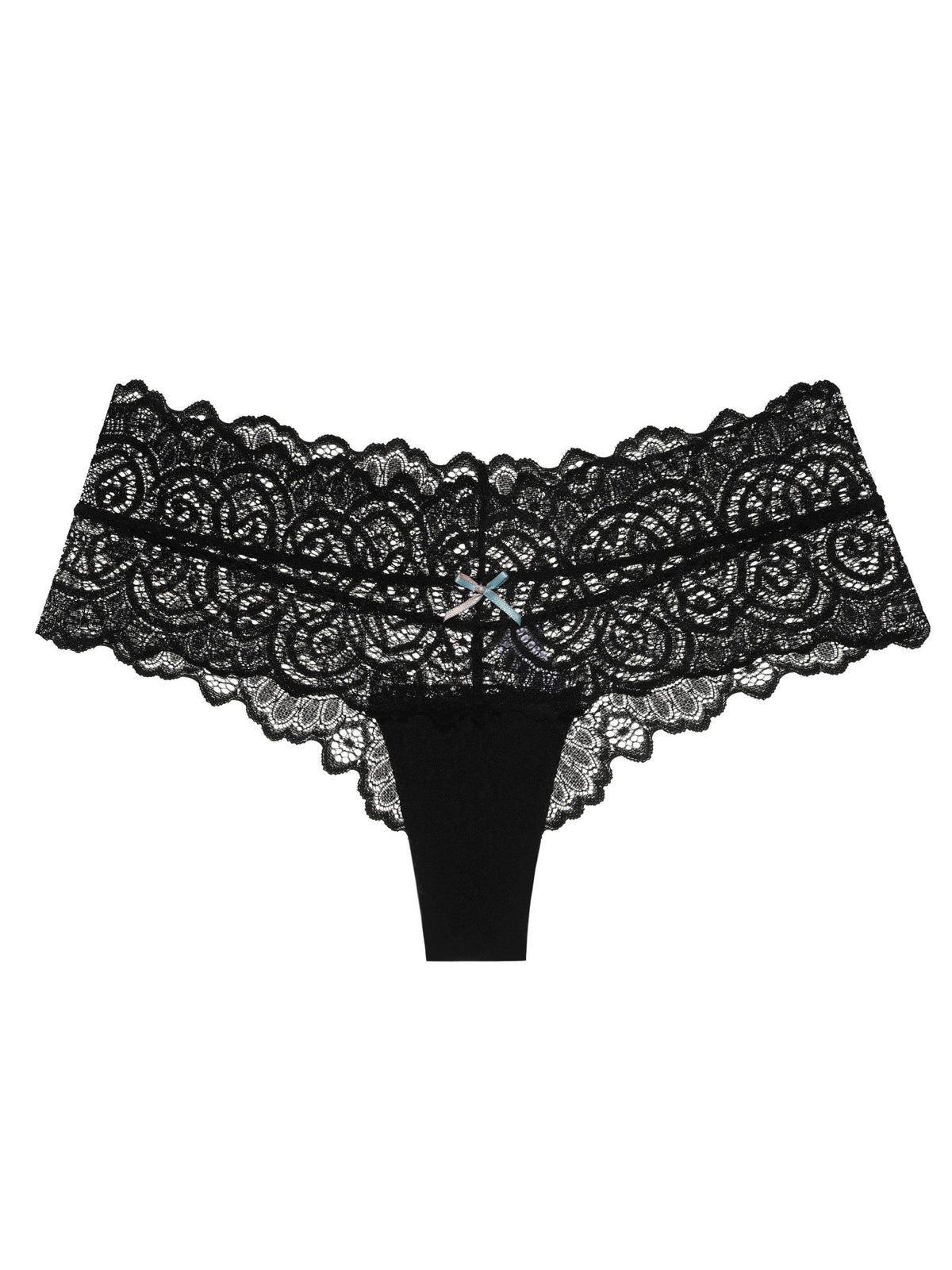Araceli Spitzen-Tanga – Schwarz