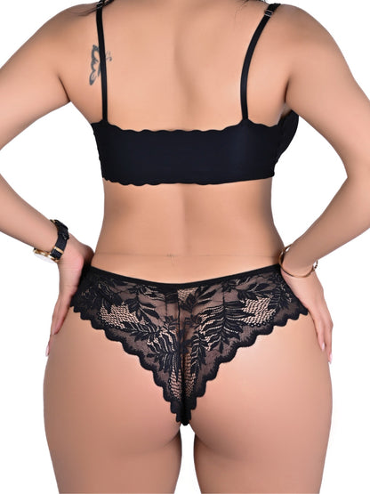 Yesenia Spitzen-Taillenslip – Rot