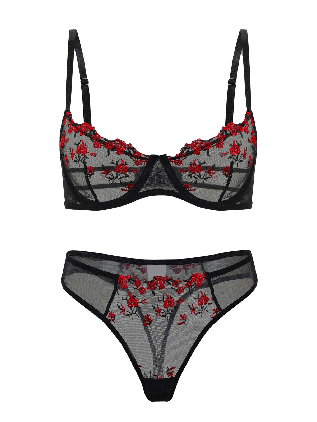 Selena Push-up Dessous-Set – Knallpink