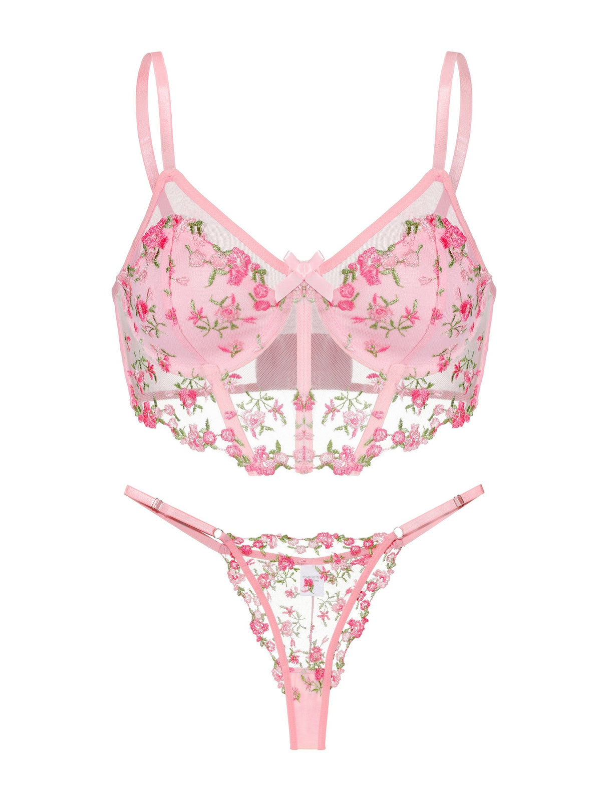 Rosella Spitzen-Dessous-Set – Schwarz