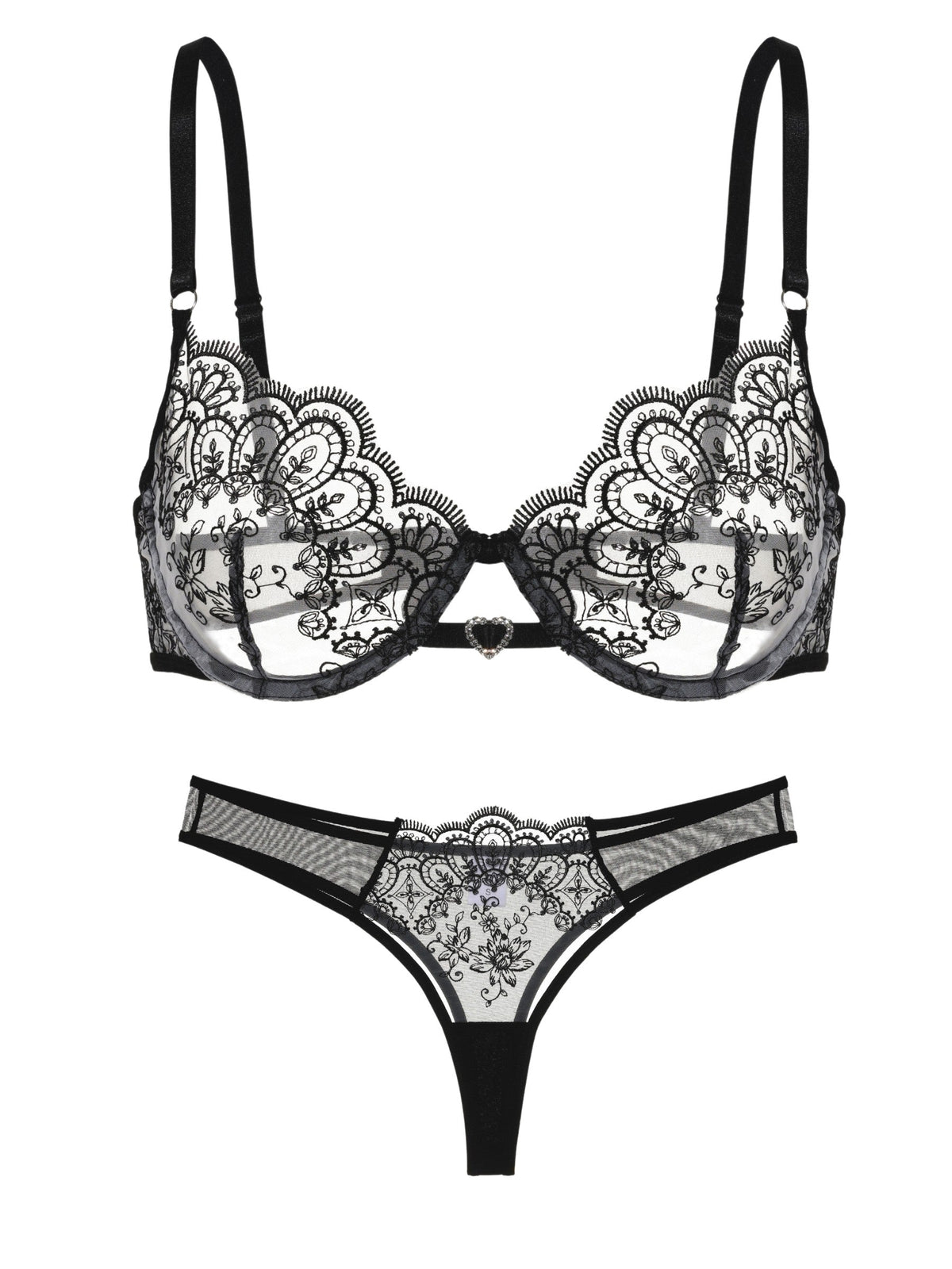 Viviana Push-up Dessous-Set – Grün