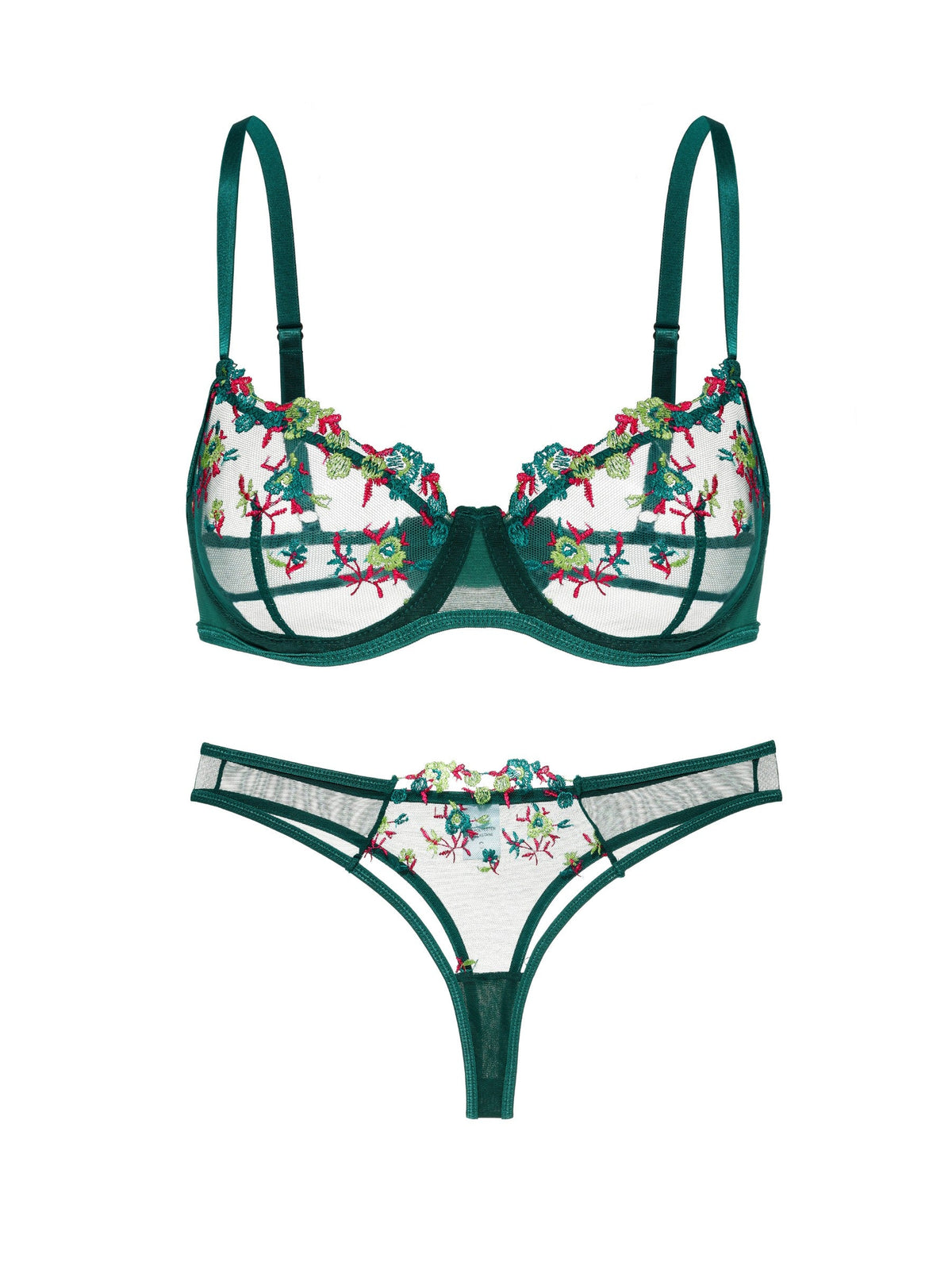 Ines Push-up Dessous-Set – Blau
