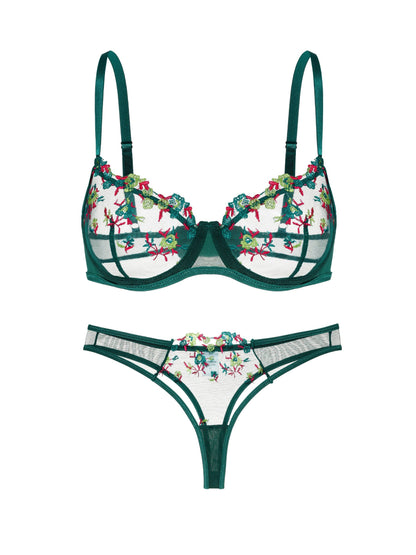 Ines Push-up Dessous-Set – Blau