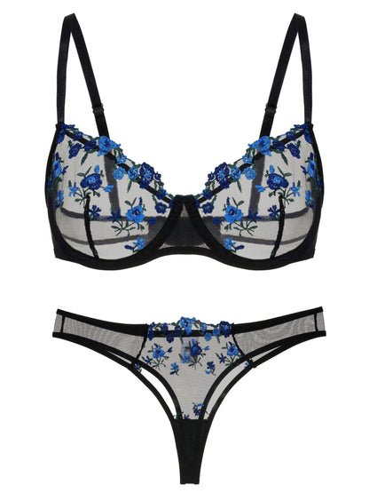 Ines Push-up Dessous-Set – Schwarz