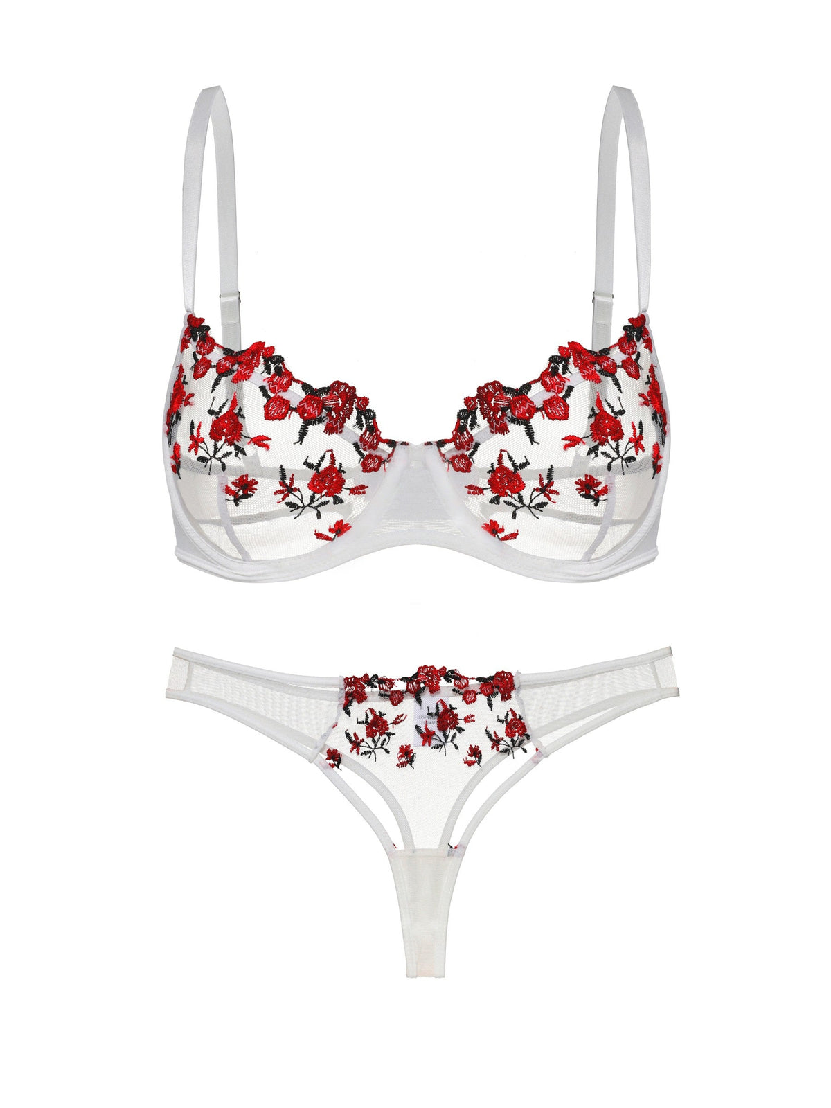 Ramira Push-up Dessous-Set – Rot