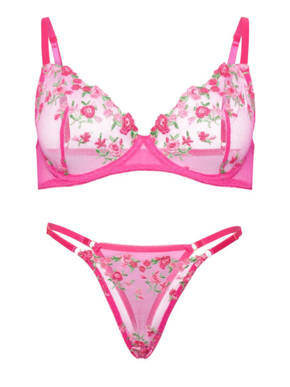 Lisandra Dessous-Set – Weinrot