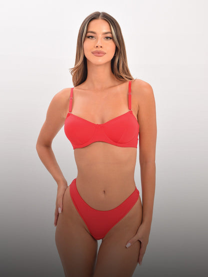 Florencia Satin-Dessous-Set – Weiß