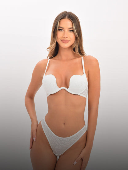 Celeste Push-up Dessous-Set – Weiß