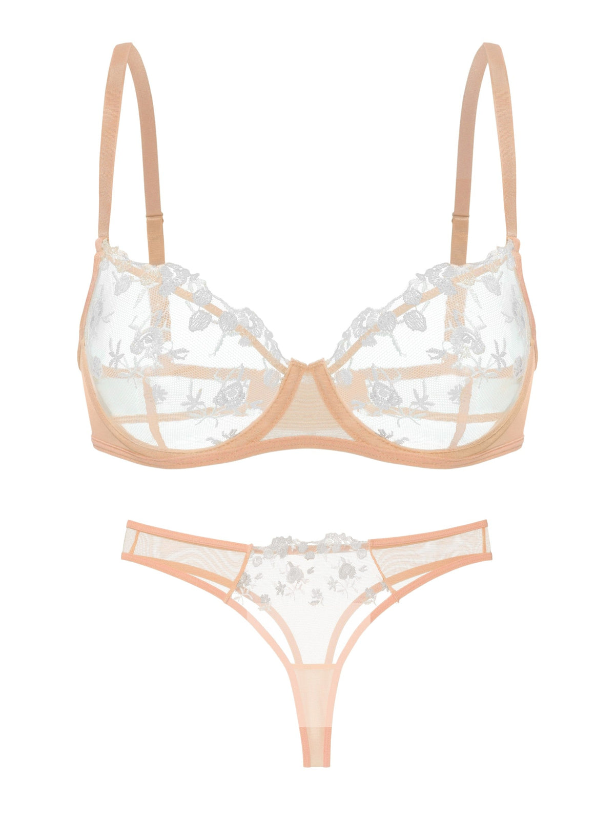 Ramira Push-up Dessous-Set – Weiß